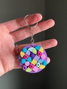 Lego Purple Multicolor Mosaic Keychain
